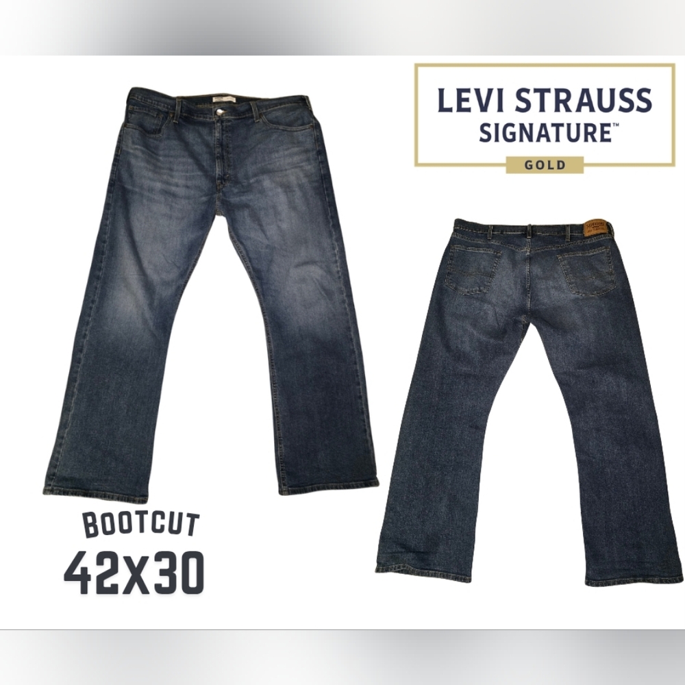 Levi's Signature Gold Men's Blue Bootcut Jeans 42x30
